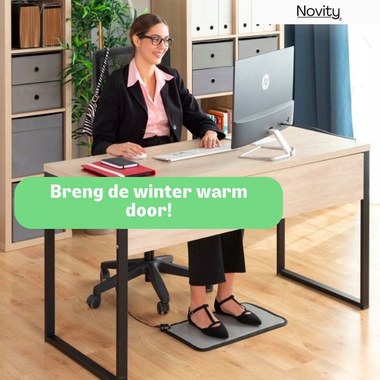 Novity® Verwarmingsmat - Warme Voeten Mat - Bureau Verwarming - Voetenwarmer  -... | bol.com