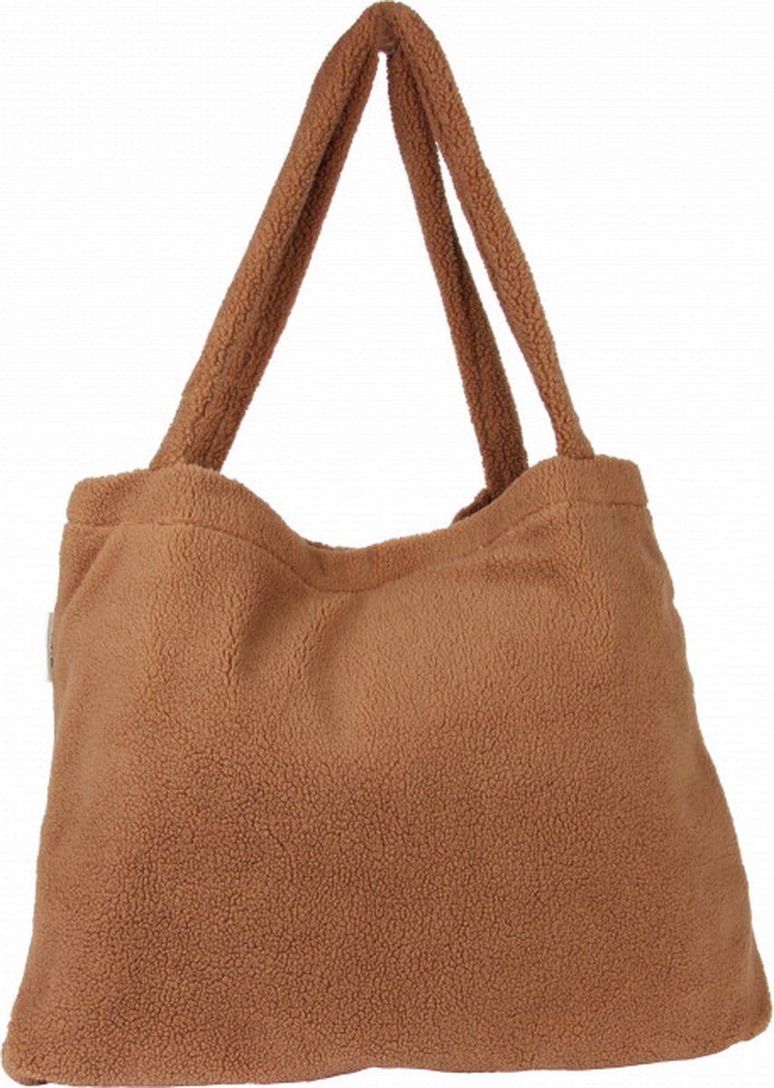 Bruin suède crossbody tasje met koord - Dames