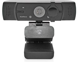 Nedis Webcam – 4K Ultra HD – Webcam voor PC – Autofocus – Microfoon – Zwart