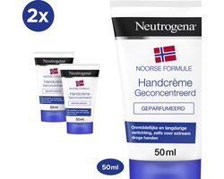 Neutrogena handcrème geparfumeerd - Noorse formule - voedende en beschermende handcrèmes - handcrème droge en beschadigde handen - 2 x 50 ml