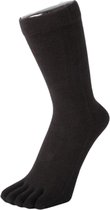 TOETOE Everyday Mid-Calf effen teensokken - Zwart - 35-46 - Teensokken