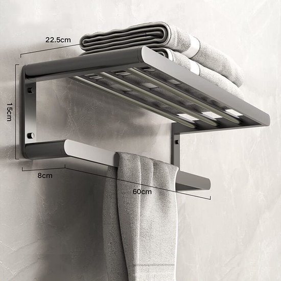 Handdoekhouder voor keuken en badkamer