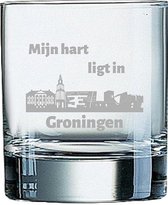 Gegraveerde Whiskeyglas 20cl Groningen