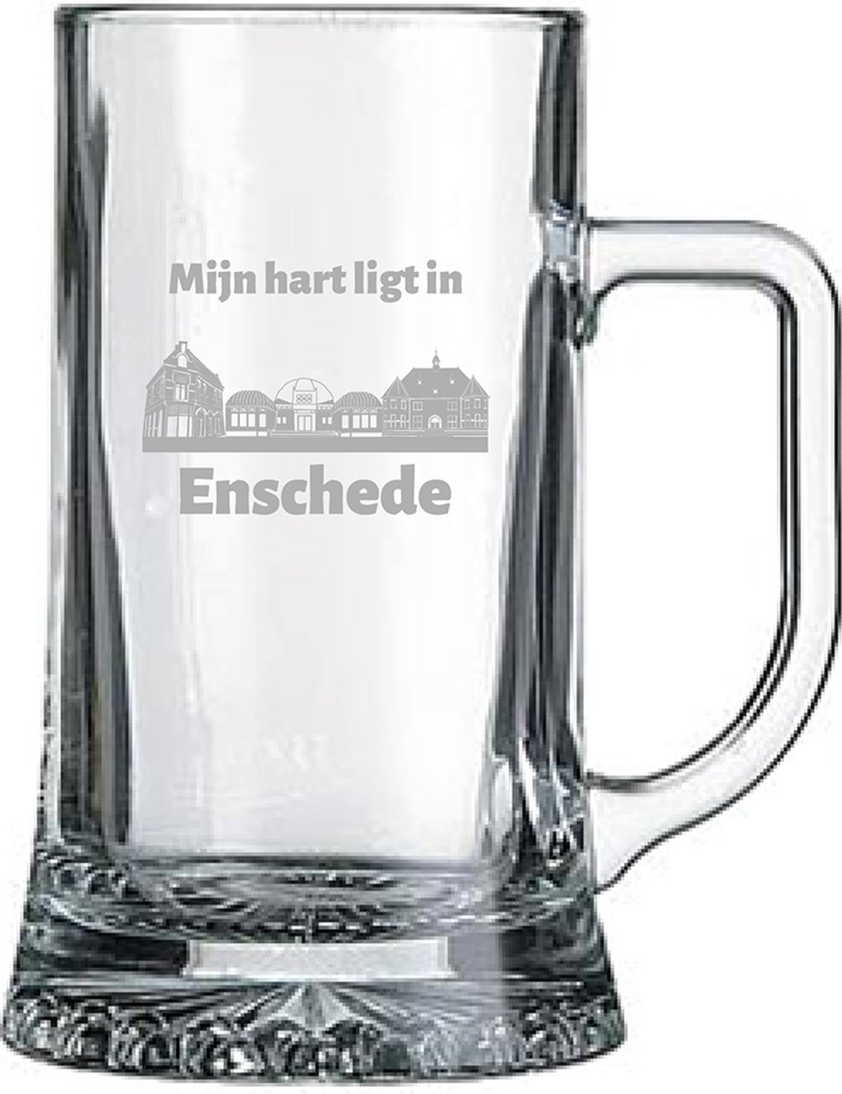 Gegraveerde bierpul 50cl Enschede