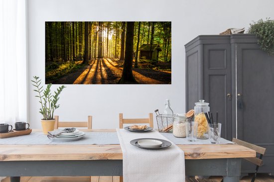Affiche Soleil - Arbres - Forêt - Paysage - Nature - 150 x 75 cm