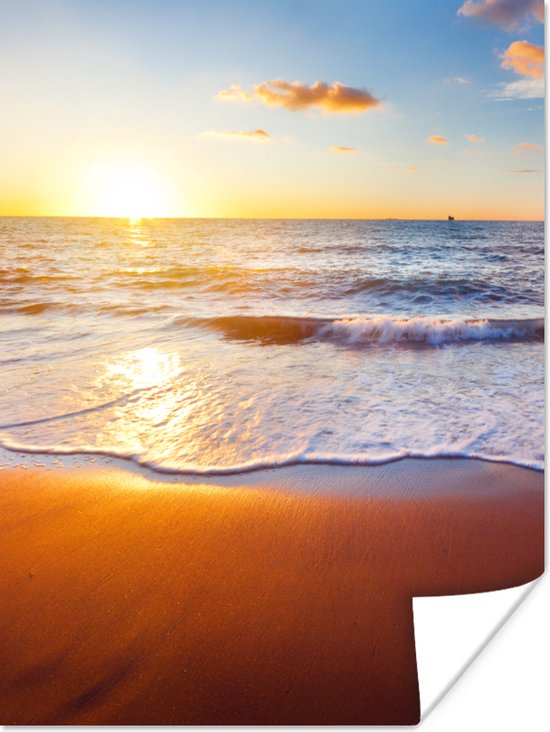 Poster Plage - Mer - Soleil - Horizon - 60x80 cm