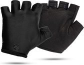 Rogelli Solid Fietshandschoenen Zomer - Wielrenhandschoenen - Korte Vinger - Heren - Zwart - Maat M