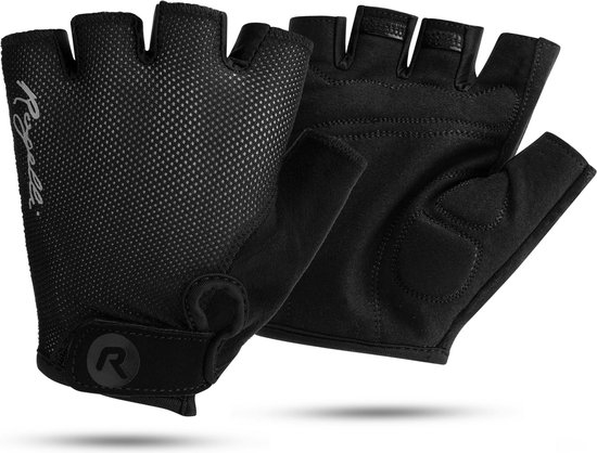 Foto: Rogelli core fietshandschoenen dames zomer wielrenhandschoenen korte vinger zwart maat xl