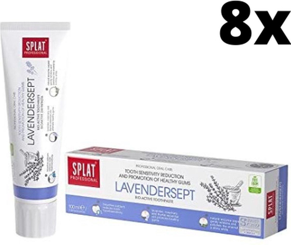 Splat Professional Lavendersept Tandpasta - 8 x 100 ml - Voordeelverpakking
