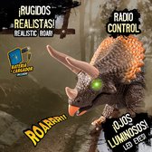 Wild Predators - Triceratops RC dinosaurus, op afstand bestuurde dinosaurus, 3 jaar of meer, dinosaurusspeelgoed 22 cm
