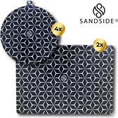 Sandside Inductie Beschermer Set 6 Stuks – Inductie Mat - Afdekplaat voor Kookplaat - Inductiebeschermer Rond en Vierkant