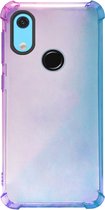 ADEL Siliconen Back Cover Softcase Hoesje Geschikt voor Huawei Y6 (2019) - Kleurovergang Blauw Paars