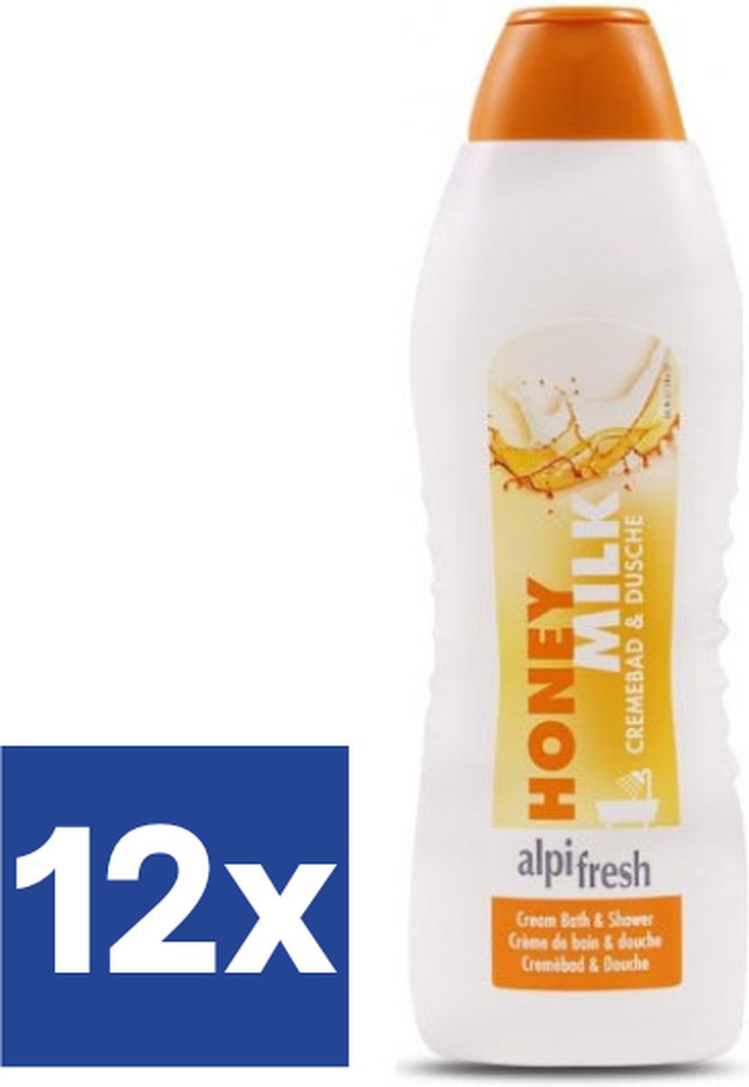 AlpiFresh Honing Bad & Douchecrème - 12 x 1000 ml