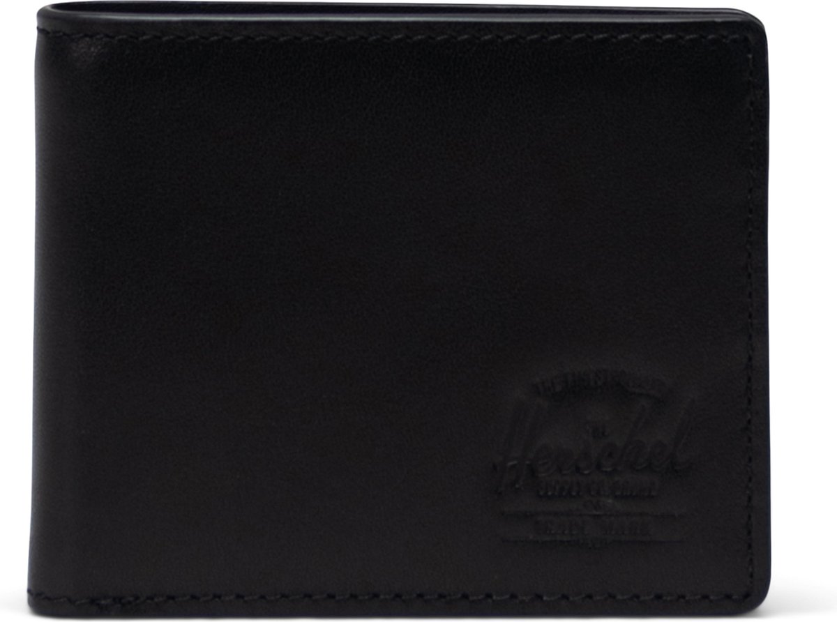 Hank Leather RFID - Black / Herenportefeuille met RFID blocking layer / leder / Beperkte Levenslange Garantie / Zwart