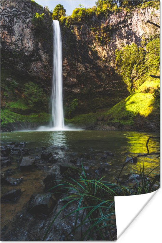 Poster Bridal Veil waterval Nieuw Zeeland - 60x90 cm