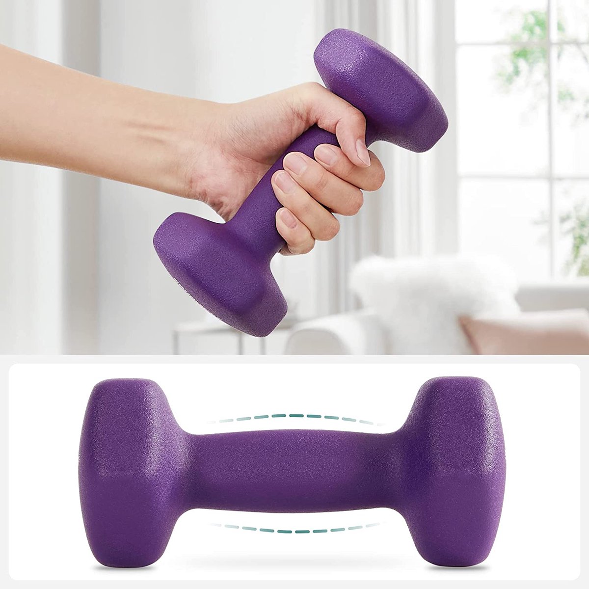 MIRA home - halters - set van 2 - paars - kunststof - ‎2x 3kg thumbnail 2
