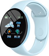 Tijdspeeltgeenrol smartwatch DY18 blauw - Stappenteller - Hartslagmeter - Bloeddrukmeter - Bluetooth - Waterdicht - Gezond - Fitness - 2022 model