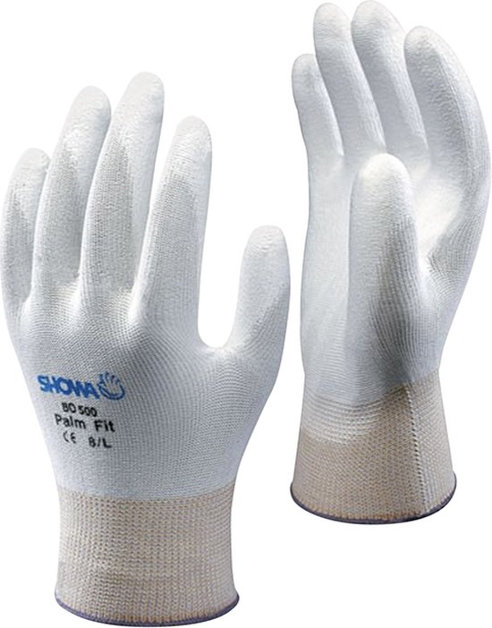 Showa - BO-500 Palm Fit Glove Werkhandschoenen - Zwart/Grijs - Maat 8/L
