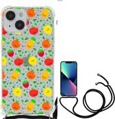 Telefoon Hoesje Geschikt voor iPhone 14 Case met transparante rand Fruits