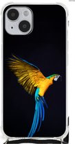 Telefoon Hoesje Geschikt voor iPhone 14 Plus TPU Siliconen Hoesje met transparante rand Papegaai