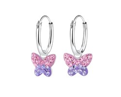 foto van KAYA Sieraden | Kinderoorbellen 'Crystal Butterfly' | Verguld