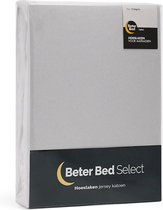 BeterBed Select Jersey Hoeslaken - 180 x 200/210/220 cm - 100% Katoen - Matrasbeschermer - Matrashoes - Lichtgrijs