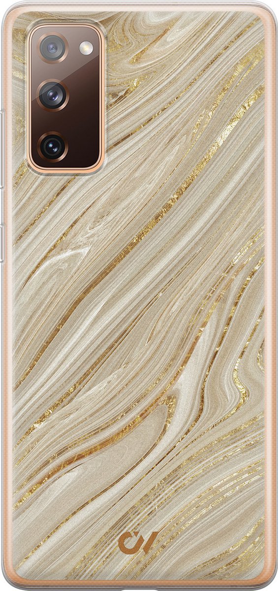 Hoesje geschikt voor Samsung Galaxy S20 FE - Golden Marble - - Goud - - Casevibes