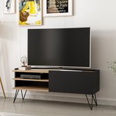 TV meubel Dronninglund 124x37x50 cm zwart