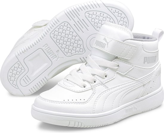PUMA Rebound JOY AC PS Unisex Sneakers - White/Limestone - Maat 33