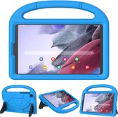 Tablethoes Geschikt voor: Samsung Galaxy Tab A8 10.5 Inch 2021 (SM-X200/X205/X207) Siliconen hoes voor kinderen Schokbestendig hoesje met handvat en standaard - blauw