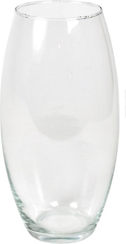 Bloemenvaas/vazen van transparant glas 37 x 17 cm - Bloemen/boeketten/takken