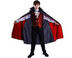 Halloween Kostuum Kinderen - Vampier - Vampierenpak - Carnaval kostuum kinderen - 7 tot 9 jaar