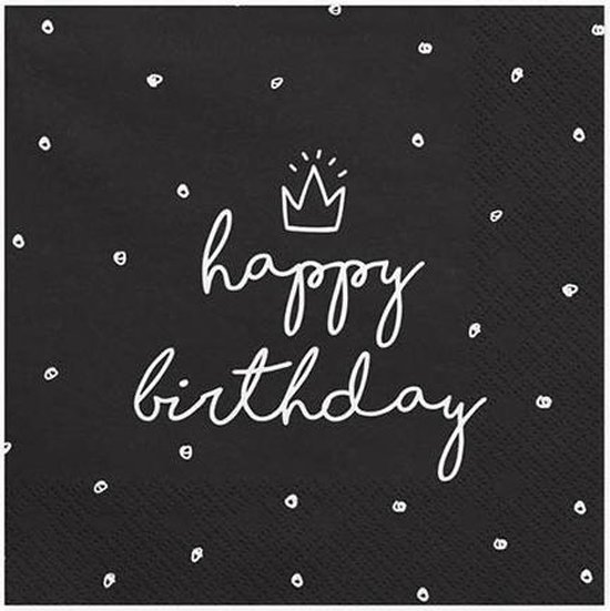 50 Pakket Cheers to 60 Years Servetten, 3-laags papieren servetten, gelukkige 30e verjaardagsdecoraties voor mannen en vrouwen, jubileumfeest, zwart en goud, 25 x 25 cm