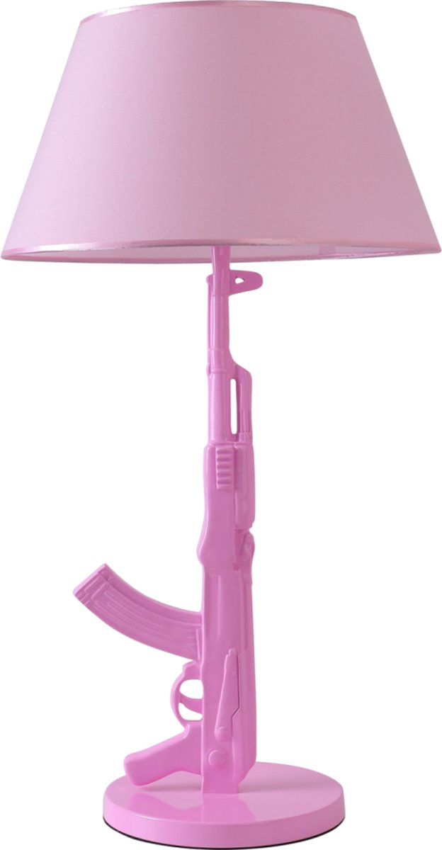 AK-47 Gun Lamp Metalen Tafellamp Vloerlamp Licht Roze