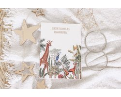 Bewaarbundel Jungle Giraf geboortekaartjes - geboortekaarten bewaren - babykaartjes kraamcadeau