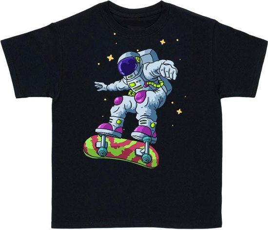 Astronaut - T-shirt - Zwart - Kind - 122-128