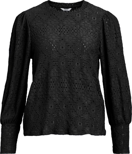 Object Objfeodora L/s Top Noos Dames - Jurken - Zwart - Maat XL