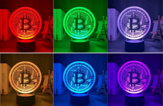 Bitcoin LED lamp- Bureau lamp- Cryptocurrency