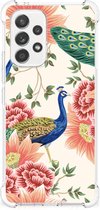 Case Anti-shock geschikt voor Samsung Galaxy A53 5G Pink Peacock