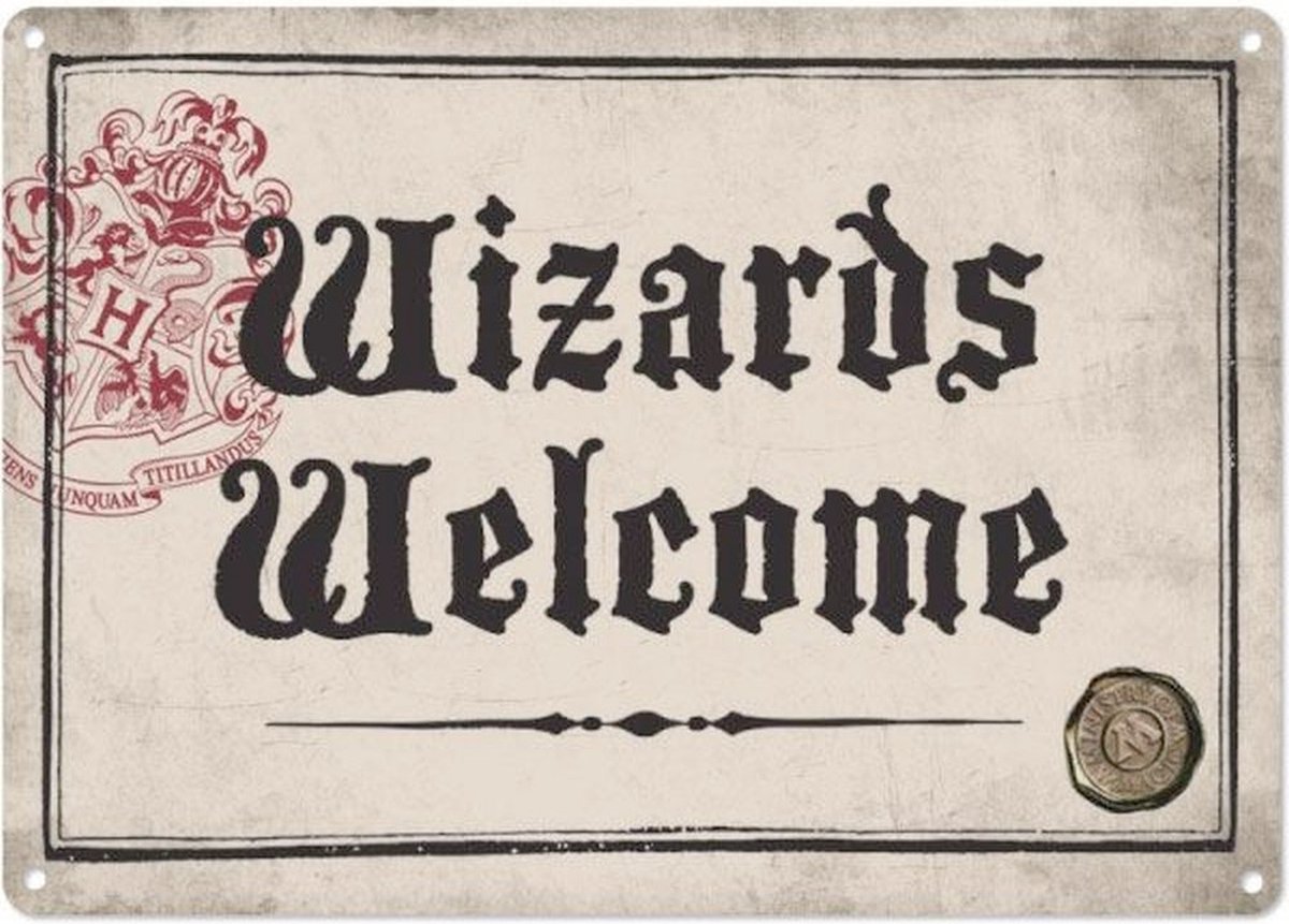 Harry Potter - wandbordje - Wizards Welcome