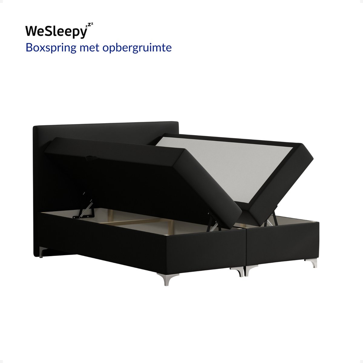WeSleepy® Ease Boxspring Bed met Opbergruimte 140x200 Inclusief