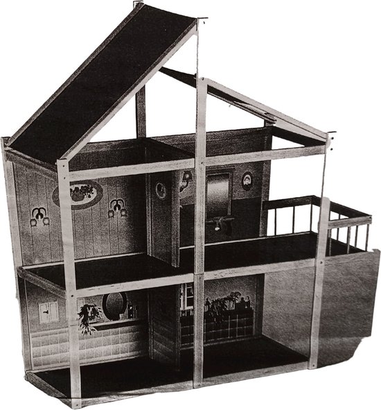 Poppenhuis - doll house - 113x101x41 - Elka