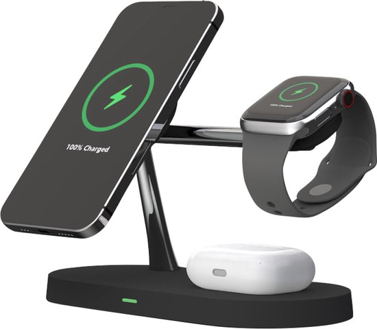 Nuvance - 5 in 1 Oplaadstation - voor Apple iPhone en Samsung - Wireless  Fast Charger... | bol.com