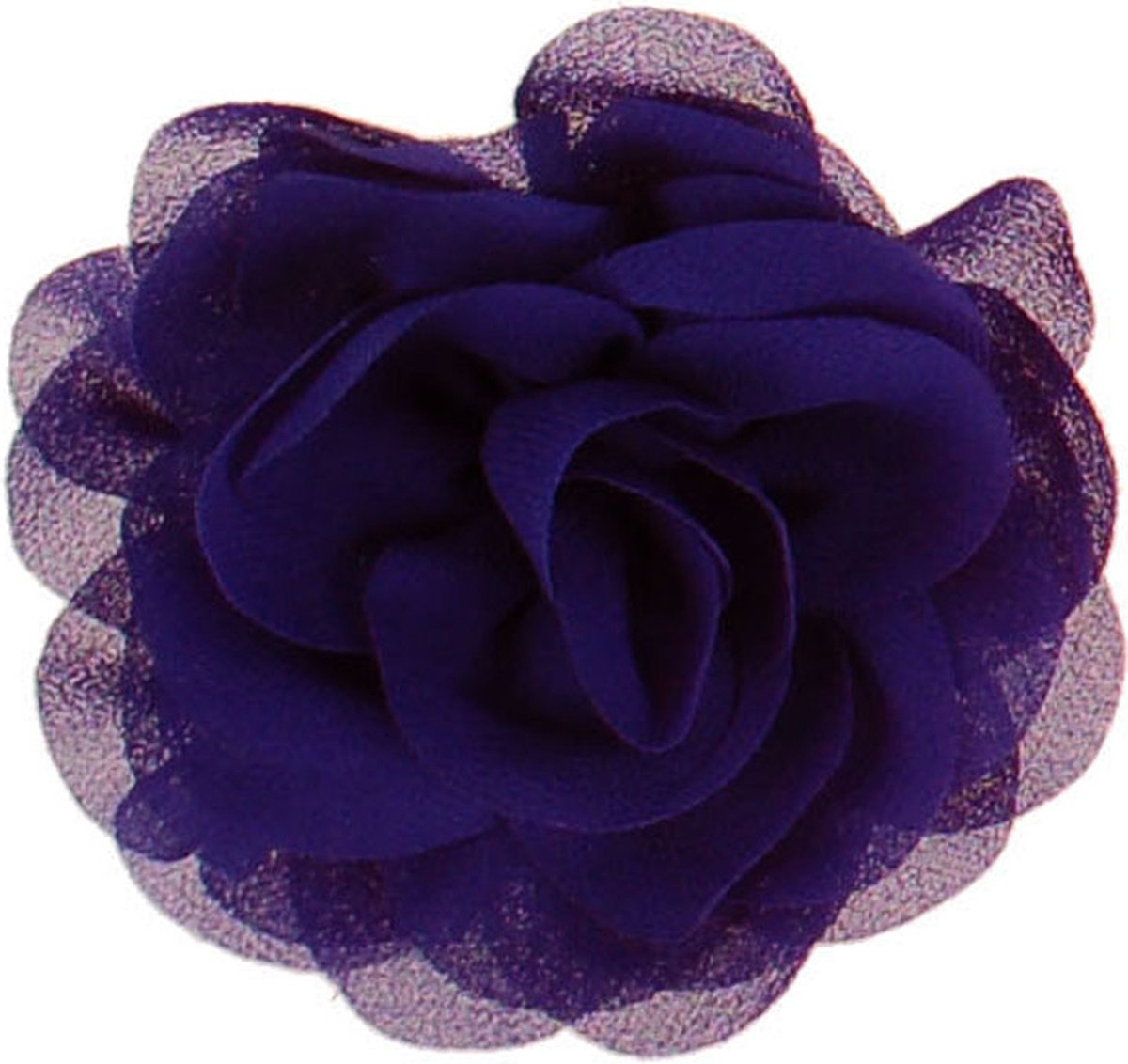 Haarklemmetje Donkerblauwe Bloem van Stof - 8cm