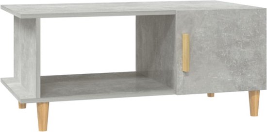 vidaXL Salontafel 60x60x31,5 cm bewerkt hout betongrijs