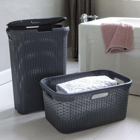 Curver Style Panier à linge - 45L - Anthracite