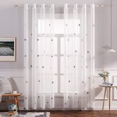 Vitrage – duurzaam – luxe vitrage voor slaapkamer woonkamer eetkamer - hoogwaardig voile – vitrage gordijn