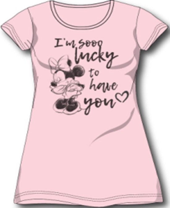 Disney Minnie Mouse dames nachthemd " I am sooo lucky to have you" maat S