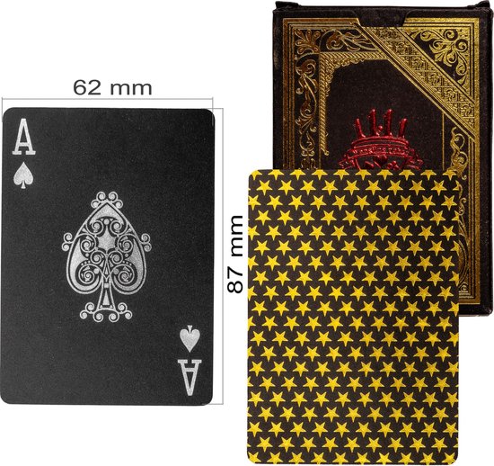 Afbeelding van het spel Plastic Pokerkaarten Zwart/Goud