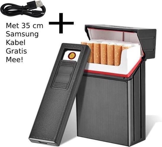 porte-cigarette |boîte à cigarettes | boîte à cigarettes avec briquet |  boîte de... | bol.com